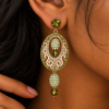Indian Style Ornate Jewellery Pendant and Drop Earrings Set, Long Drop Earrings - Thumbnail Image 11