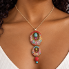 Indian Style Ornate Jewellery Pendant and Drop Earrings Set, Long Drop Earrings - Thumbnail Image 15