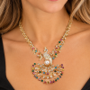 Peacock Jewellery Set, Pendant Necklace, Drop Earrings.Swarovski Crystal Elements - Thumbnail Image 12