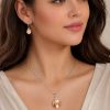 Janeo Swarovski Zircon Cut Crystal Elements Necklace Earring Christmas Gift Idea - Thumbnail Image 3