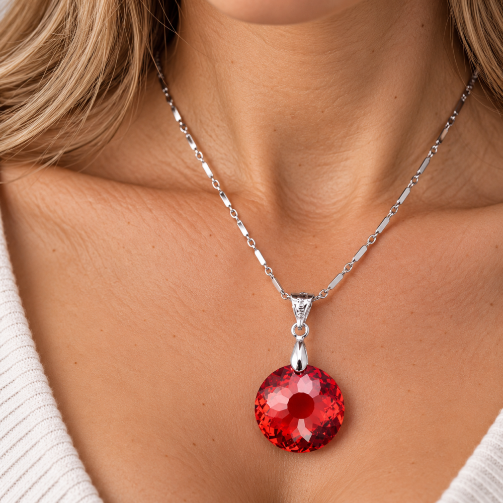 Janeo Swarovski Zircon Cut Crystal Elements Necklace Earring Christmas Gift Idea - Image 13