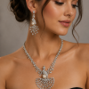 Peacock Jewellery Set, Pendant Necklace, Drop Earrings.Swarovski Crystal Elements - Thumbnail Image 8