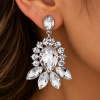 Necklace & Earrings Jewellery Set, Flower Pendant.Swarovski Crystal Elements - Thumbnail Image 7
