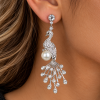 Peacock Jewellery Set, Pendant Necklace, Drop Earrings.Swarovski Crystal Elements - Thumbnail Image 7