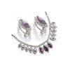 Crystal Jewellery Set, 14K Gold /Silver Rhodium Plated Swarovski Crystal Elements - Thumbnail Image 4