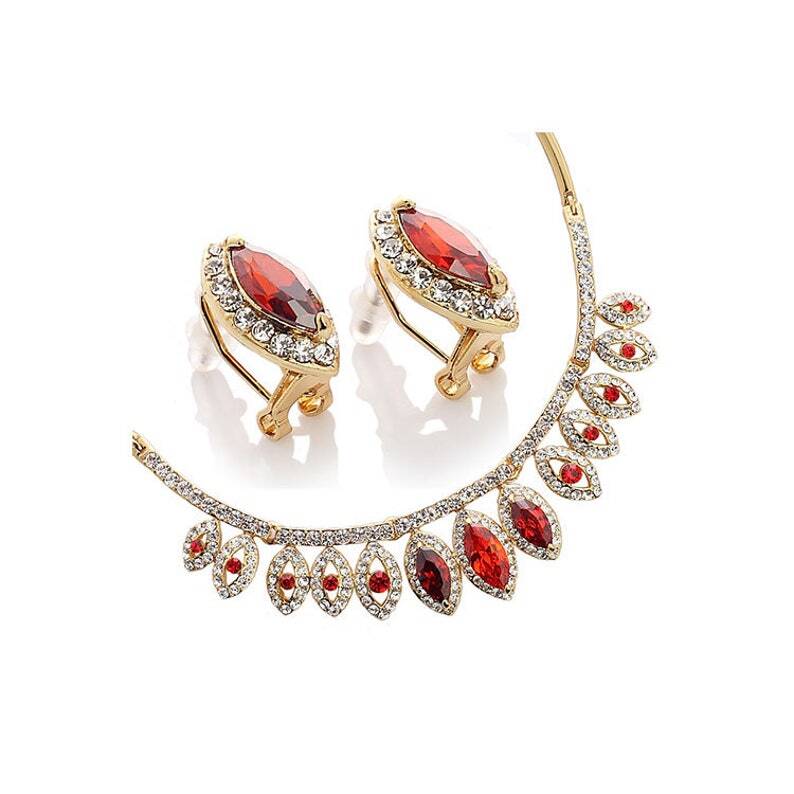 Crystal Jewellery Set, 14K Gold /Silver Rhodium Plated Swarovski Crystal Elements - Image 11
