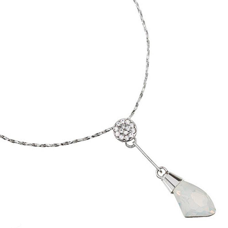 Pendant Jewellery Set, Tear Drop Cut Swarovksi Crystal Elements, 14K Gold Plate - Image 5