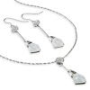 Pendant Jewellery Set, Tear Drop Cut Swarovksi Crystal Elements, 14K Gold Plate - Thumbnail Image 6