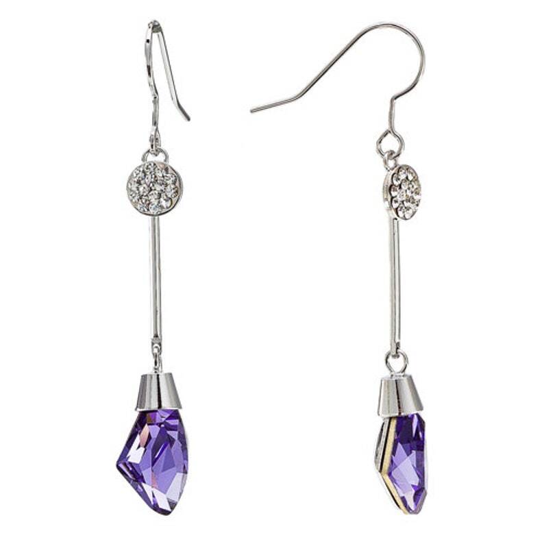 Pendant Jewellery Set, Tear Drop Cut Swarovksi Crystal Elements, 14K Gold Plate - Image 8
