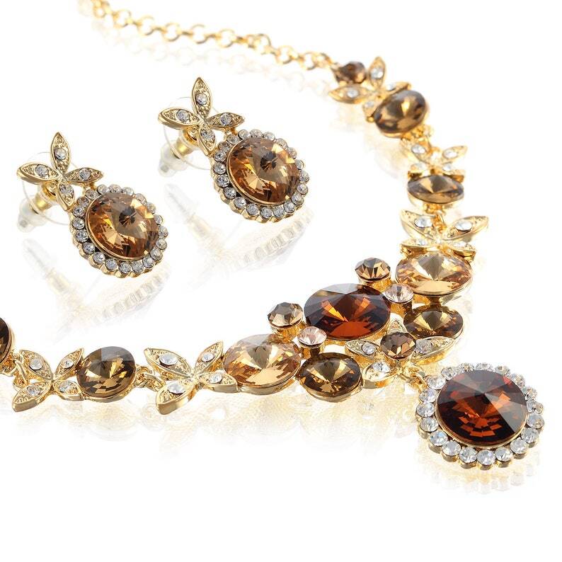Butterfly Jewellery Necklace & Earrings, Swarovksi Crystal Elements, Gift for Her - Image 5