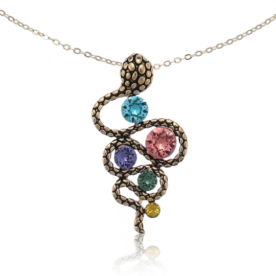Pewter Pendant Necklace Earrings Jewellery Set, Swarovski Crystal Elements - Image 3