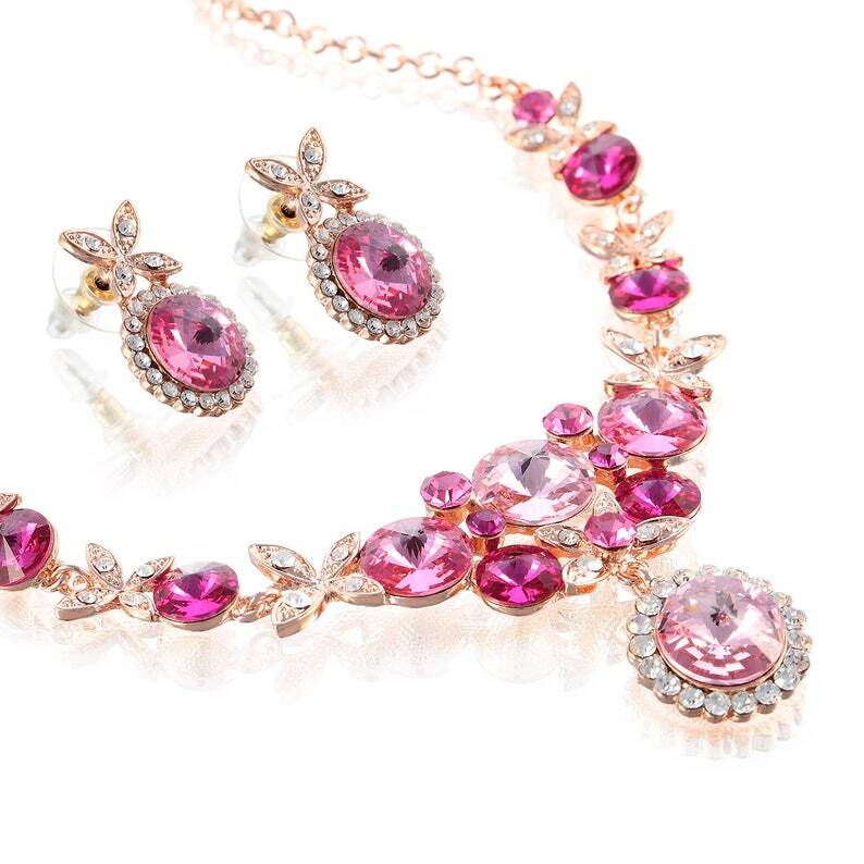Butterfly Jewellery Necklace & Earrings, Swarovksi Crystal Elements, Gift for Her - Image 10