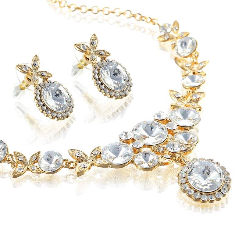 Butterfly Jewellery Necklace & Earrings, Swarovksi Crystal Elements, Gift for Her - Image 14