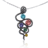 Pewter Pendant Necklace Earrings Jewellery Set, Swarovski Crystal Elements - Thumbnail Image 8