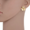 Jewellery Set Mother of Pearl 3 Clover Leaf Heart Crystal Necklace & Earring - Thumbnail Image 5
