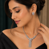 Panther Pendant Jewellery Set, Necklace & Earrings.Swarovksi Crystal Elements - Thumbnail Image 4