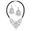 Necklace & Earrings Jewellery Set, Flower Pendant.Swarovski Crystal Elements - Thumbnail Image 9