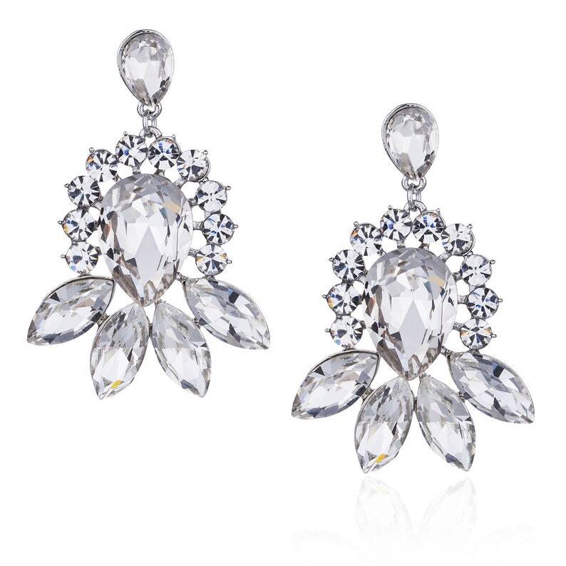 Necklace & Earrings Jewellery Set, Flower Pendant.Swarovski Crystal Elements - Image 10