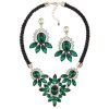 Necklace & Earrings Jewellery Set, Flower Pendant.Swarovski Crystal Elements - Thumbnail Image 4