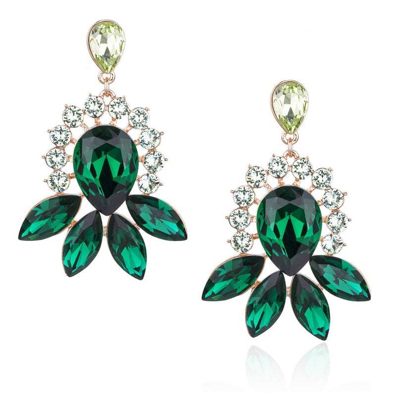 Necklace & Earrings Jewellery Set, Flower Pendant.Swarovski Crystal Elements - Image 5