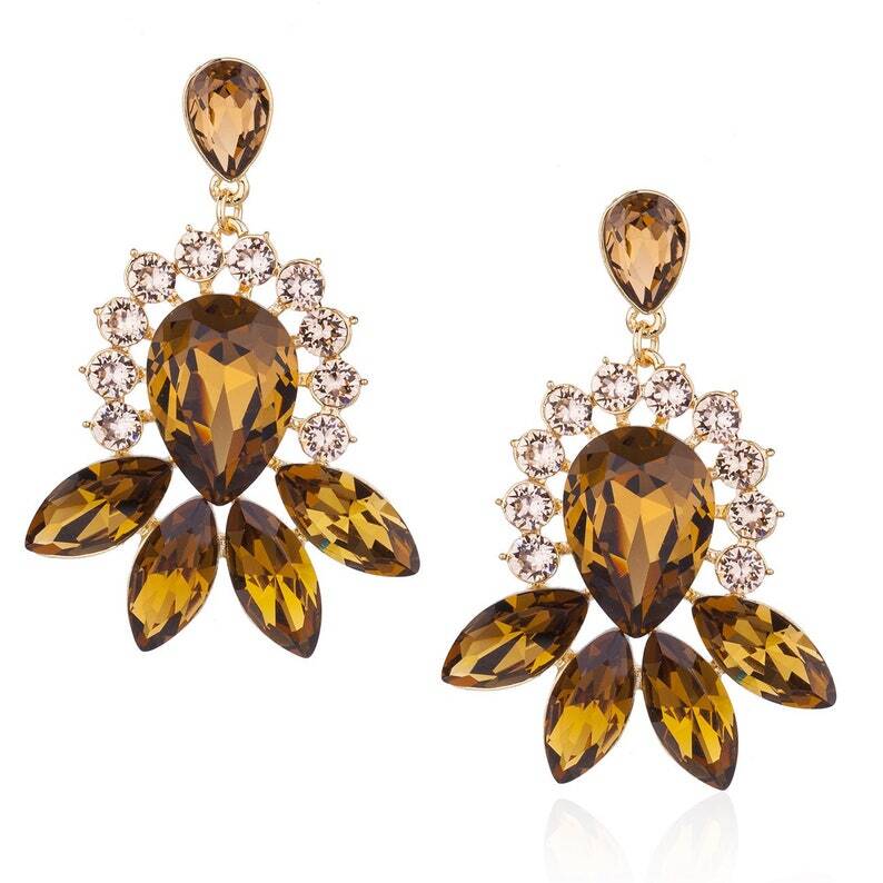 Necklace & Earrings Jewellery Set, Flower Pendant.Swarovski Crystal Elements - Image 19