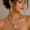 Peacock Jewellery Set, Pendant Necklace, Drop Earrings.Swarovski Crystal Elements - Thumbnail Image 3