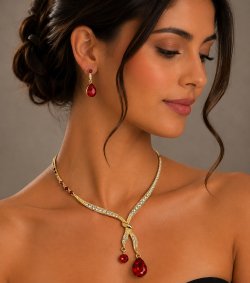Crystal Jewellery Set, Zirconia & Swarovski Crystal Elements Gift idea for Her