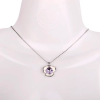 Crystal Flower Pendant Jewelry Set Necklace & Earrings, Swarovski Crystal Element - Thumbnail Image 9