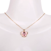 Crystal Flower Pendant Jewelry Set Necklace & Earrings, Swarovski Crystal Element - Thumbnail Image 14