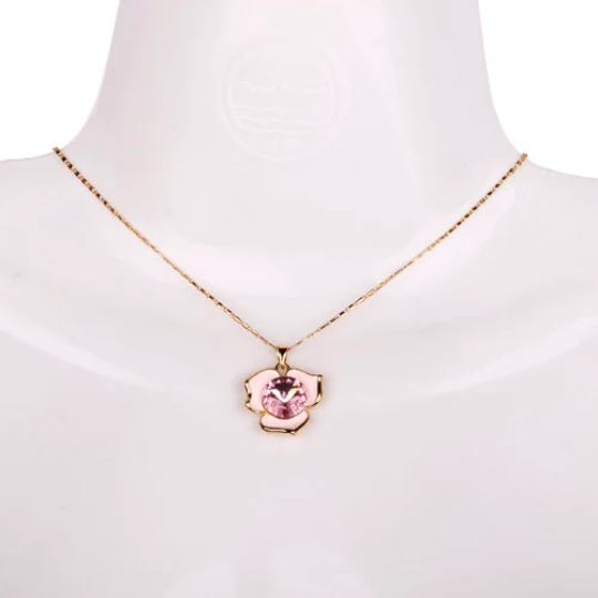 Crystal Flower Pendant Jewelry Set Necklace & Earrings, Swarovski Crystal Element - Image 14