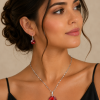 Janeo Swarovski Zircon Cut Crystal Elements Necklace Earring Christmas Gift Idea - Thumbnail Image 15