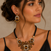 Necklace & Earrings Jewellery Set, Flower Pendant.Swarovski Crystal Elements - Thumbnail Image 17