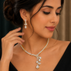 Pear Drops Crystals Jewellery Set, Necklace Earrings, Gift Idea Wedding Christmas - Thumbnail Image 5