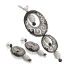 Indian Style Ornate Jewellery Pendant and Drop Earrings Set, Long Drop Earrings - Thumbnail Image 8