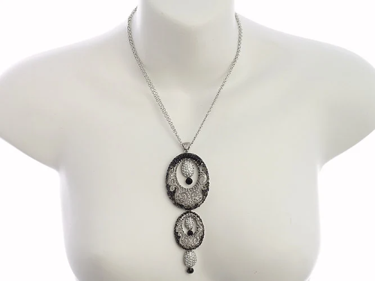 Indian Style Ornate Jewellery Pendant and Drop Earrings Set, Long Drop Earrings - Image 9