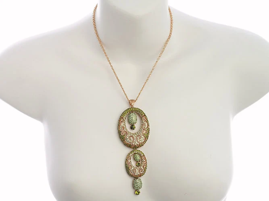 Indian Style Ornate Jewellery Pendant and Drop Earrings Set, Long Drop Earrings - Image 14
