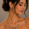 Crystal Jewellery Set, 14K Gold /Silver Rhodium Plated Swarovski Crystal Elements - Thumbnail Image 10