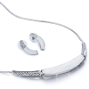 Swarovski Crystal Elements & Real Mother of Pearl Jewellery Necklace, Earring Set - Thumbnail Image 2