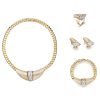 Choker Necklace 4 Pieces Jewellery Set.14K Gold Plated, Swarovski Crystal Element - Thumbnail Image 6