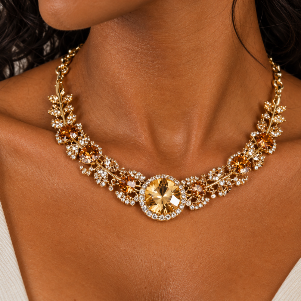 Jewellery Set, Necklace, Earrings, Swarovski Crystal Elements & Zirconia Crystals - Image 5