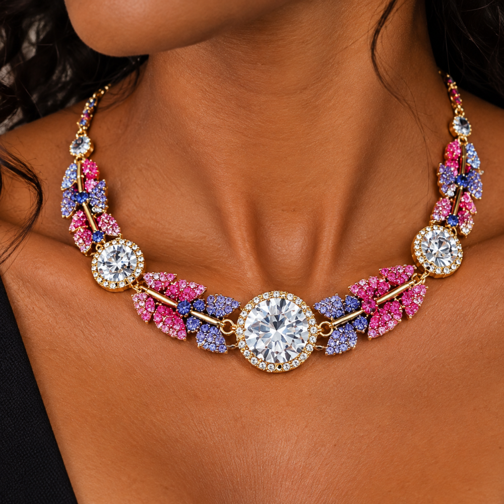 Jewellery Set, Necklace, Earrings, Swarovski Crystal Elements & Zirconia Crystals - Image 10