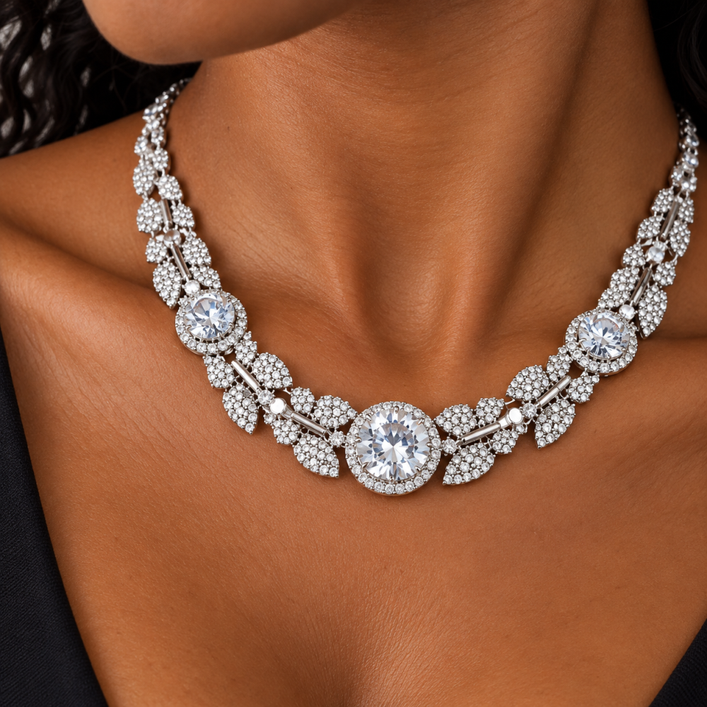 Jewellery Set, Necklace, Earrings, Swarovski Crystal Elements & Zirconia Crystals - Image 14