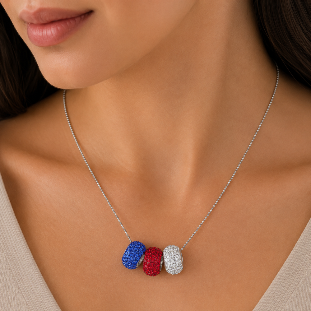 Janeo Swarovski Crystal Elements Necklace Shamballa Style Womens Christmas Gift - Image 12
