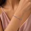Vintage Crystal Chain Bracelet Jewelry, Swarovski Crystal Elements on 14K Gold - Thumbnail Image 11