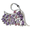 Janeo Swan Brooch Pin Swarovski Crystals Elements Christmas Anniversary Gift Her - Thumbnail Image 3
