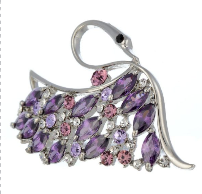 Janeo Swan Brooch Pin Swarovski Crystals Elements Christmas Anniversary Gift Her - Image 3