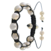 Natural Agate Shamballa Mens & Womens Bead Bracelet Black Tibetan Under £20 Gift - Thumbnail Image 2