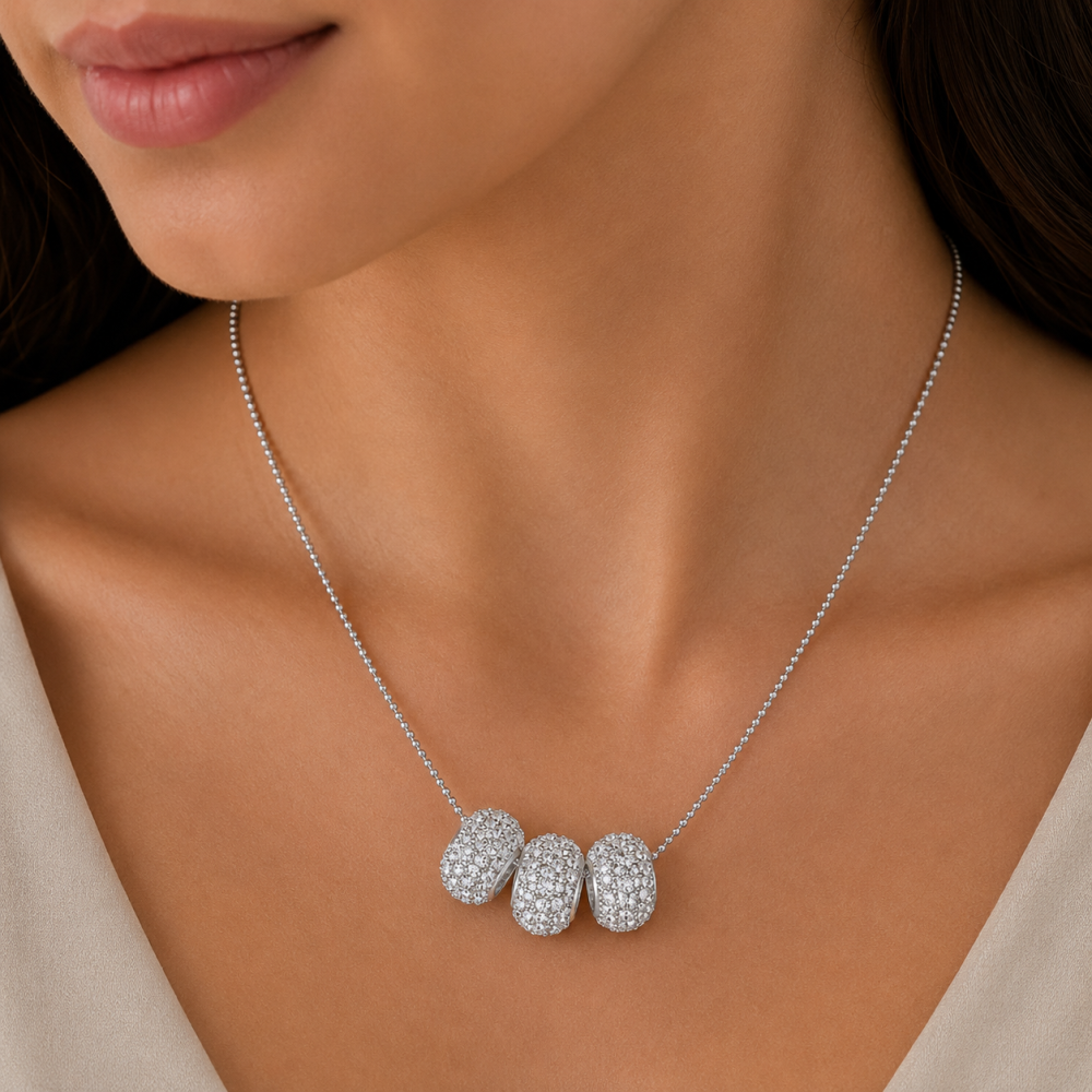 Janeo Swarovski Crystal Elements Necklace Shamballa Style Womens Christmas Gift - Image 17