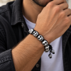 Shamballa Jewellery Cord Bangle Bracelets Pair with Multi Colour Skulls, Janeo - Thumbnail Image 8