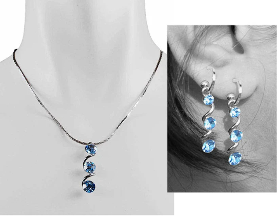 Necklace and Earrings Set, Swarovksi Jewelry, Contemporary Costume Jewellery - Image 4
